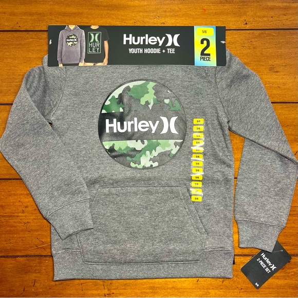 2 Hurley Tops Bundle Hoodie & Tee Youth Kid’s Boys Girls Unisex 7/8 10/12 14/16 - Picture 10 of 10